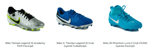 Nike focicipők